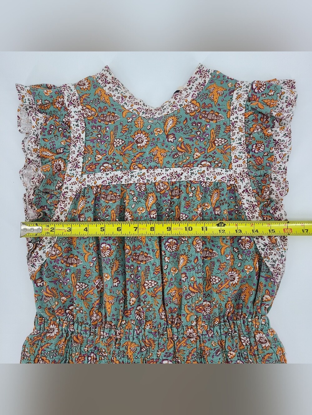 Universal Threads Cotton/Linen Blend Boho Ruffle Dress Size Small - Picture 6 of 9